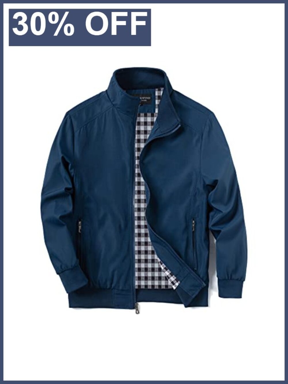 Men's Lightweight Windbreaker Jacket Zip Up Anorak Outdoor Sports Coat